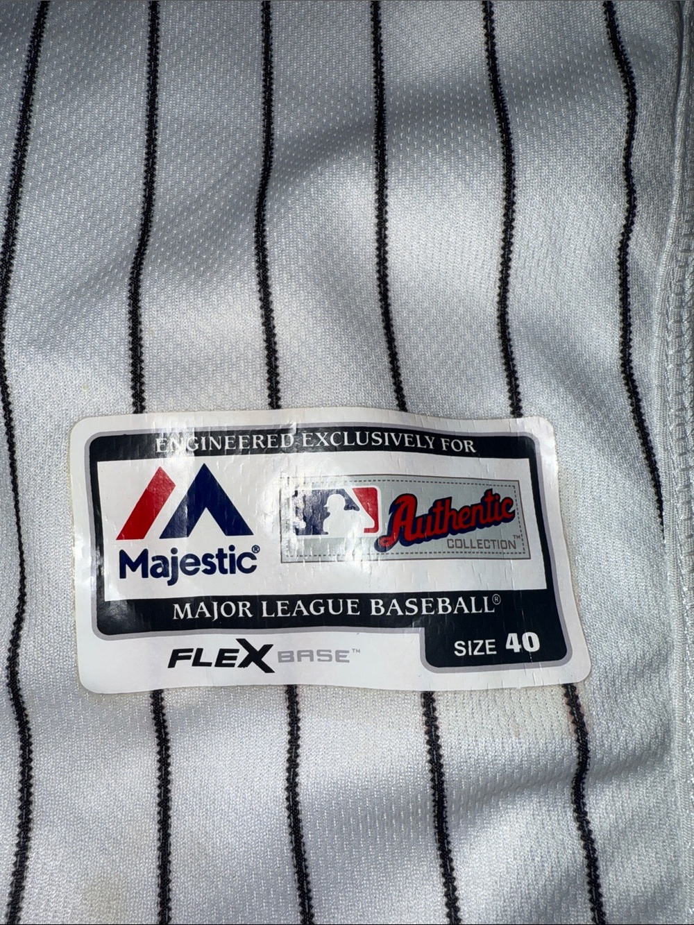 Derek jester majestic xl Pinstripe Baseball Jersey New York Yankees 40 - Picture 7 of 9